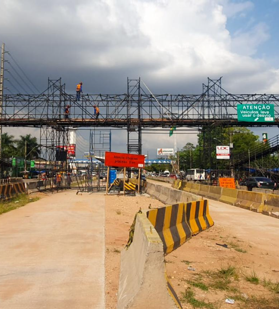 NGTM libera passarela provisória em frente a universidade particular na BR-316