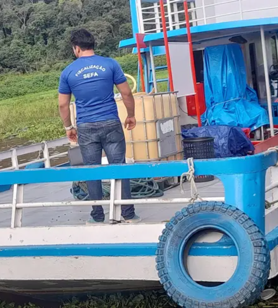 Sefa apreende bebidas, álcool etílico, moto e pescado em diferentes regiões do Pará