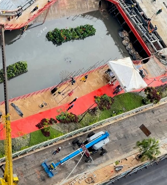 Governo apresenta Nova Doca, agora com jardins suspensos, não plantas artificiais; é o mesmo.