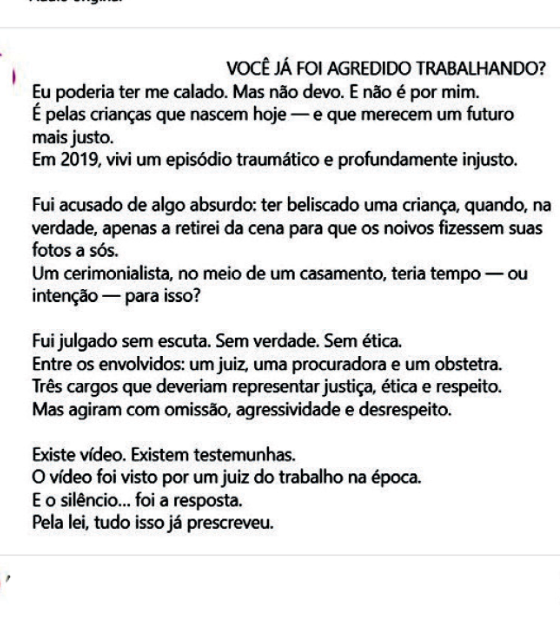 Cerimonialista denuncia agressão em casamento em Belém cinco anos, mas crime hoje está prescrito