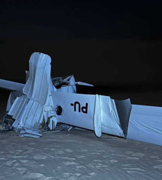 Avião de pequeno porte cai nos Lençóis Maranhenses e deixa duas pessoas mortas