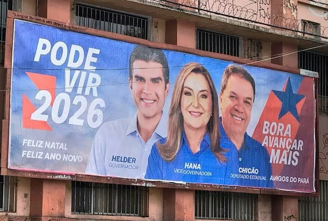 Propaganda eleitoral embutida em votos de boas festas passa batida no TRE Pará
