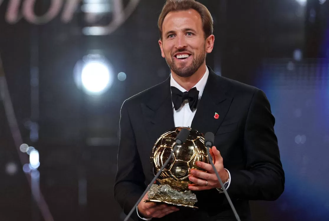 Harry Kane conquista a Bola de Ouro pela primeira vez; Brasil passou longe